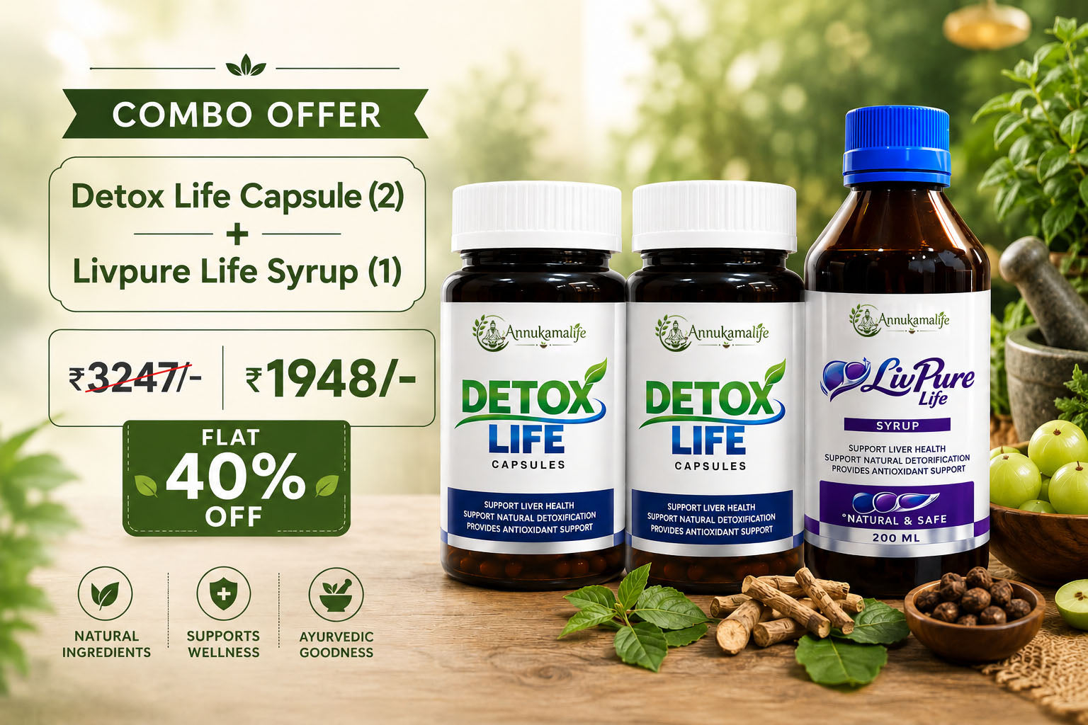 2  Detox Life  +  1  LivPure Life